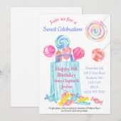 Aangepast vogeldagverblijf Waterverf Snoep Zoet Bi Kaart (Voorkant / Achterkant)