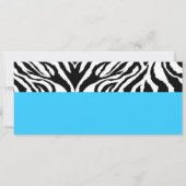 Aangepast vogelfeest Aqua Blue-Zebra - Cupcakes Kaart (Achterkant)