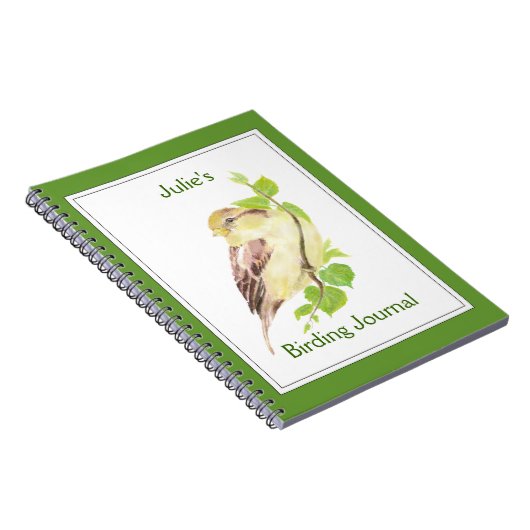 Aangepast, vogeljournaal met Waterverf Notitieboek (Rechterzijde)