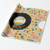 Aangepast vogelwandtapsysteem vinylrecord van 45 r cadeaupapier (Uitgerold)