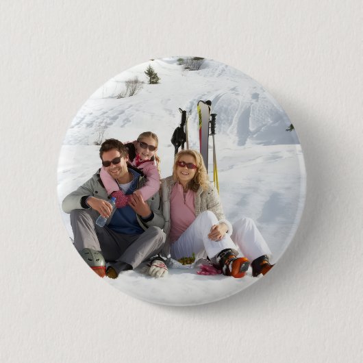 Aangepast volledig foto-afbeeldingsuploadontwerp ronde button 5,7 cm (Voorkant)