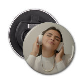 Aangepast, volledig fotomodern button flesopener (Voorkant)