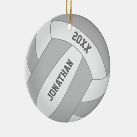 Aangepast volleybal voor kleurenjongens keramisch ornament (Rechts)