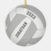 Aangepast volleybal voor kleurenjongens keramisch ornament (Voorkant)