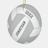Aangepast volleybal voor kleurenjongens keramisch ornament (Links)