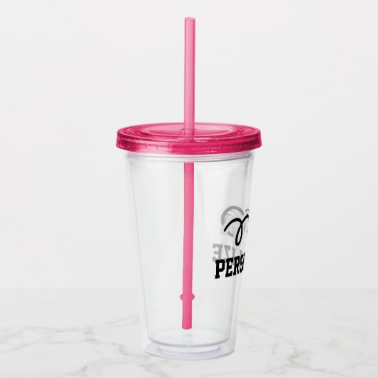 Aangepast volleybalspeler acryltumblusglas acryl drinkbeker (Rechts)