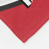 Aangepast - Volleybalsport in rood, wit en zwart Fleece Deken (Hoek)