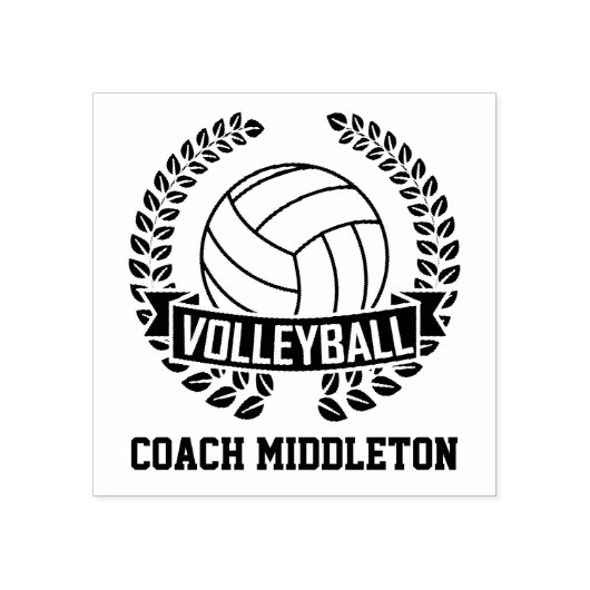 Aangepast volleybalsymbool rubberstempel (Afrduk)
