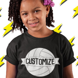 Aangepast volleybalteam voor meisjes, speler en nu t-shirt