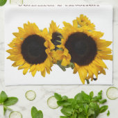 Aangepast voor aangepaste zonnebloemen theedoek (Gevouwen)