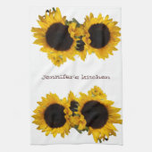 Aangepast voor aangepaste zonnebloemen theedoek (Verticaal)