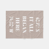 Aangepast voor alle begincoördinaten fleece deken (Voorkant (Horizontaal))