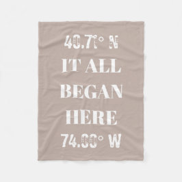 Aangepast voor alle begincoördinaten fleece deken