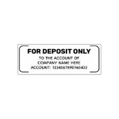 Aangepast voor alleen aanbetaling rekeningnummer zelfinktende stempel (Design)