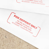 Aangepast voor alleen aanbetaling rekeningnummer  zelfinktende stempel