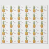 Aangepast voor ananas op en van naam cadeaupapier (Vlak)