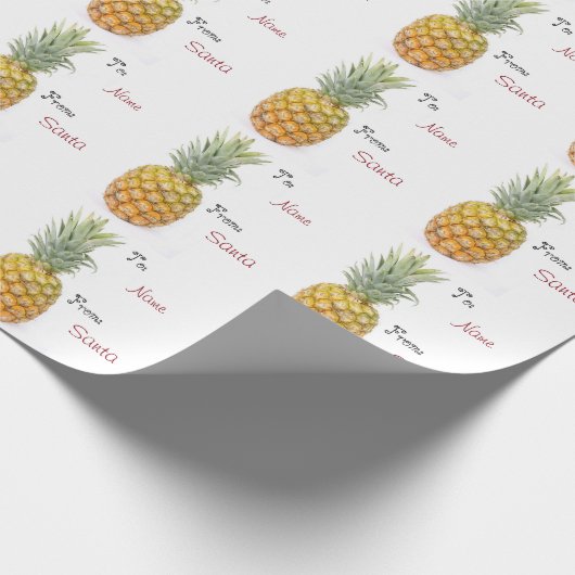 Aangepast voor ananas op en van naam cadeaupapier (Hoek)