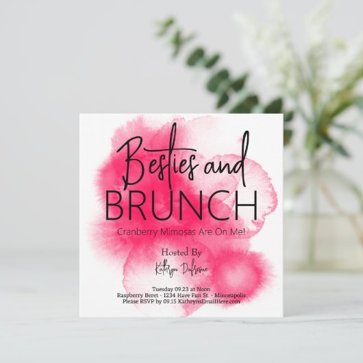 Aangepast voor Besties en Brunch Kaart (Staand voorkant)