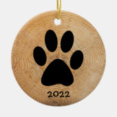 Aangepast voor bijtende paw afdrukken keramisch ornament (Voorkant)