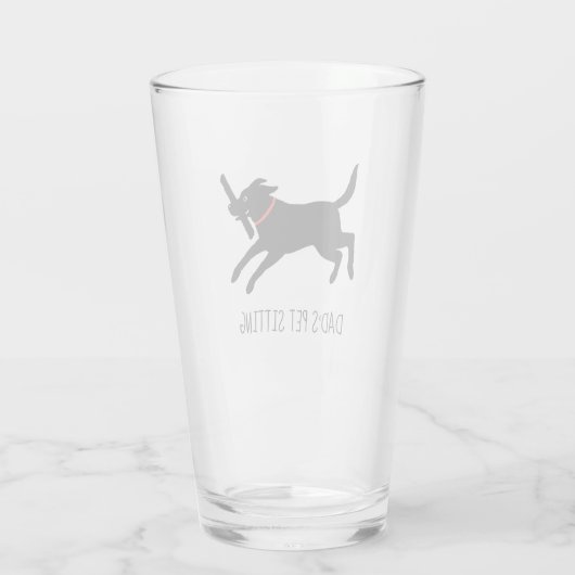 Aangepast voor Black Labrador Retriever | Cute Bla Glas (Achterkant)