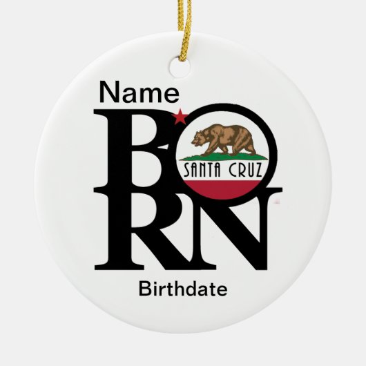 Aangepast voor BORN Santa Cruz Keramisch Ornament (Voorkant)