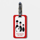 Aangepast voor Bowling ball en spelden Bagagelabel (Achterkant verticaal)