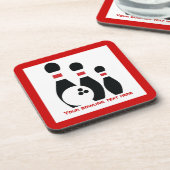 Aangepast voor Bowling ball en spelden Drankjes Onderzetter (Linkerzijde)