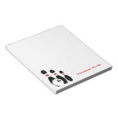 Aangepast voor Bowling ball en spelden Notitieblok (Schuin)