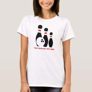 Aangepast voor Bowling ball en spelden T-shirt