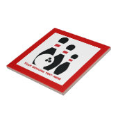 Aangepast voor Bowling ball en spelden Tegeltje (Zijkant)