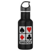 Aangepast voor Bridge Player Waterfles (Voorkant)