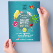 Aangepast voor Club Summer Festival foto's en logo Flyer (Hand)