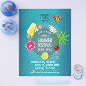 Aangepast voor Club Summer Festival foto's en logo Flyer (Enkel)