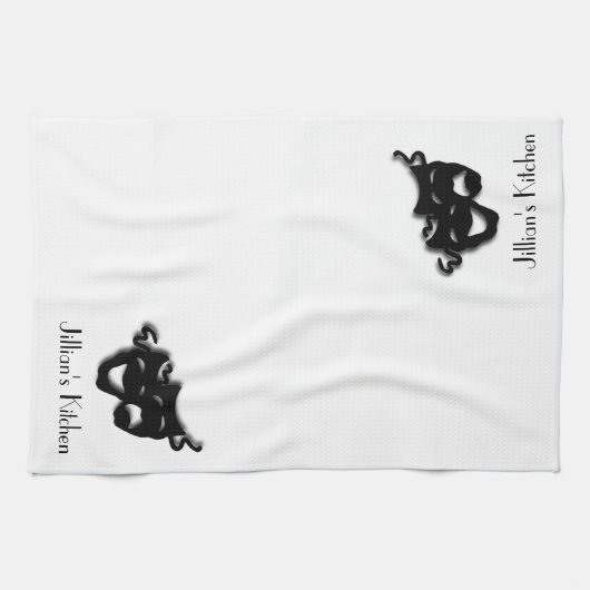 Aangepast voor comedy- en tragedie-theater theedoek (Horizontaal)