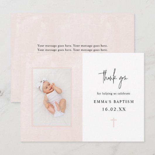 Aangepast voor Courtney Hartelijk dank Bedankkaart (Voorkant / Achterkant)