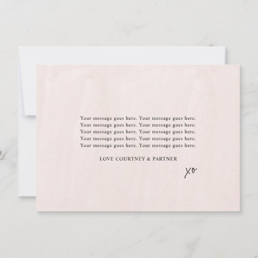 Aangepast voor Courtney Hartelijk dank Bedankkaart (Achterkant)