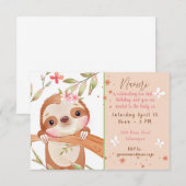 Aangepast voor Cute baby lemur-verjaardagsfeestje Kaart (Voorkant / Achterkant)