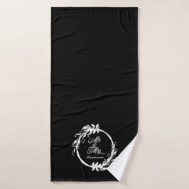 Aangepast voor de heer en mevrouw Elegant Black &  Bad Handdoek