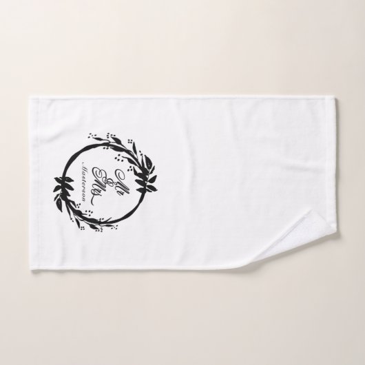 Aangepast voor de heer en mevrouw Elegant White en Bad Handdoek (Handdoek)