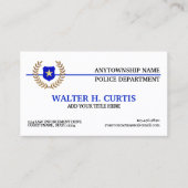 Aangepast voor de vlag voor de politie van de dun- visitekaartje (Voorkant)