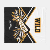 Aangepast - Voor een 📣 Cheerleader - wit, goud en Fleece Deken (Voorkant (Horizontaal))