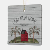 Aangepast voor eerste kerstmis met nieuw startpunt keramisch ornament (Links)