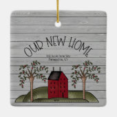 Aangepast voor eerste kerstmis met nieuw startpunt keramisch ornament (Achterkant)