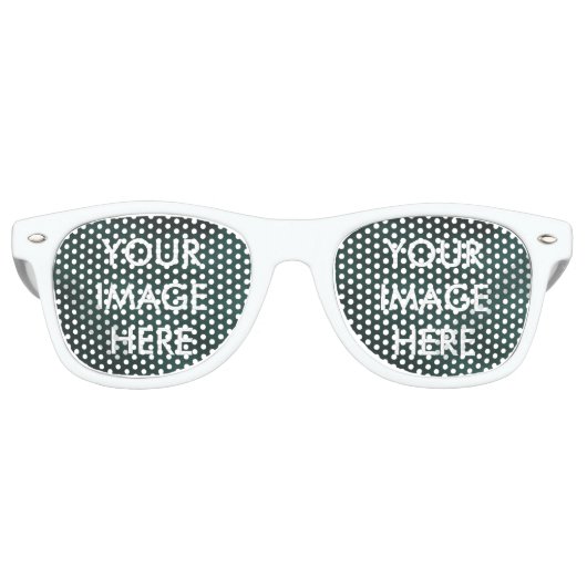 Aangepast voor eigen foto-retro Sunglasse Retro Zonnebril (Voorkant)