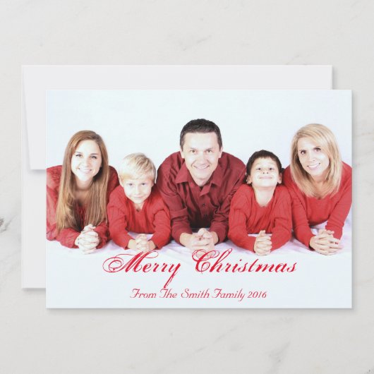 Aangepast voor eigen fotokerstmis feestdagenkaart (Voorkant)