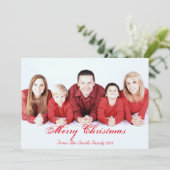 Aangepast voor eigen fotokerstmis feestdagenkaart (Staand voorkant)