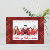 Aangepast voor eigen fotokerstmis feestdagenkaart (Staand voorkant)