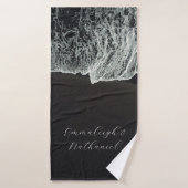 Aangepast voor extra zwart zand-band badhanddoek (Badhanddoek)