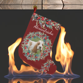 Aangepast voor foto en naam kerstmis grote kerstsok