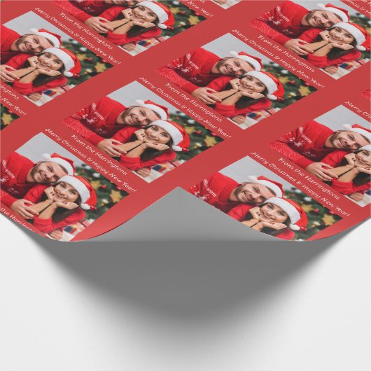 Aangepast voor foto en tekst cadeaupapier (Hoek)